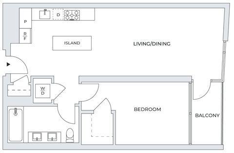 1 Bedroom Floor Plan